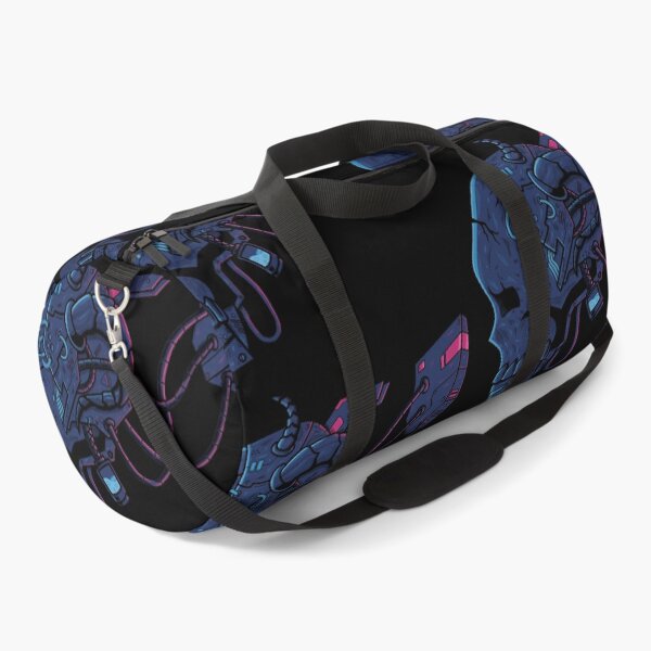 Item preview, Mecha Dark Blue Skull with blue and pink neon designed and sold by efiik.