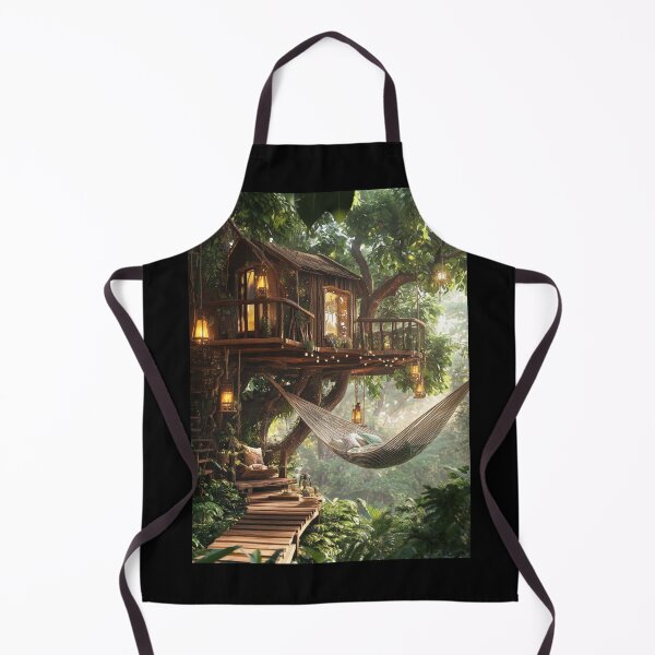 Item preview, Cosy Holidays Art Inspired by Idyllic holiday scenes Cosy Jungle Treehouse designed and sold by CDC40.