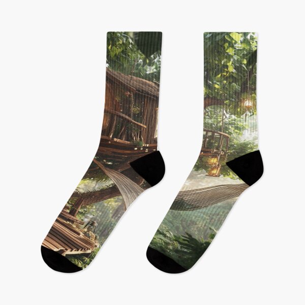 Item preview, Cosy Holidays Art Inspired by Idyllic holiday scenes Cosy Jungle Treehouse designed and sold by CDC40.