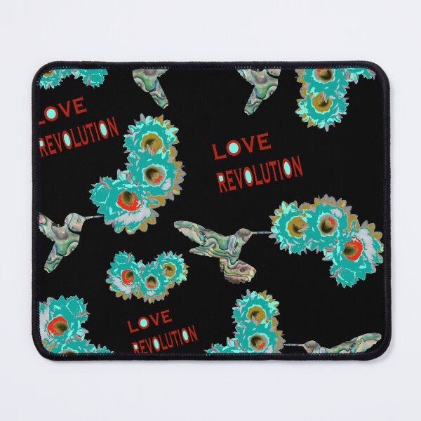 Item preview, TURQUOISE ABALONE HUMMINGBIRD FLOWERS designed and sold by moonteesinquah.