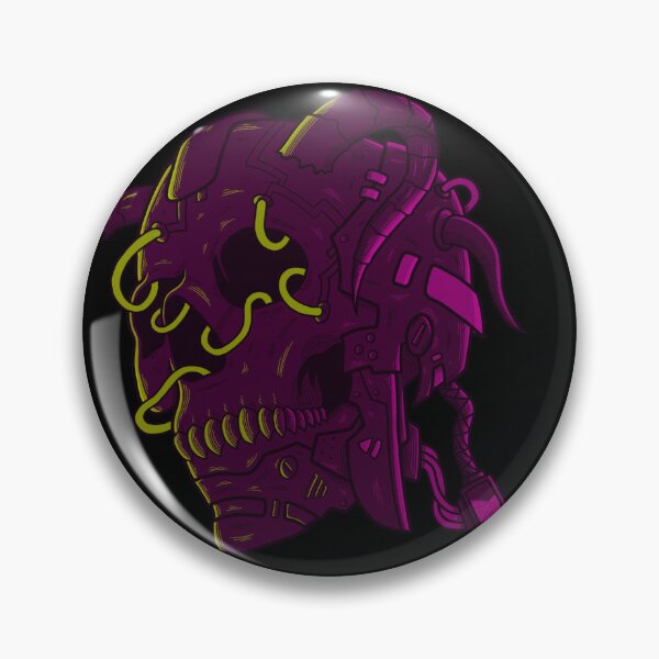 Item preview, Mecha Maroon Skull with pink and yellow neon designed and sold by efiik.