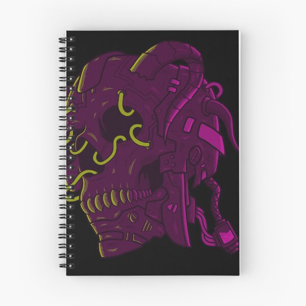 Item preview, Mecha Maroon Skull with pink and yellow neon designed and sold by efiik.