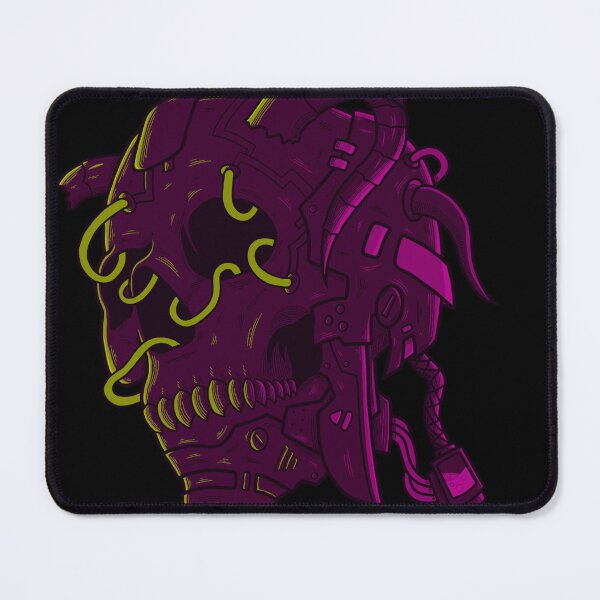 Item preview, Mecha Maroon Skull with pink and yellow neon designed and sold by efiik.