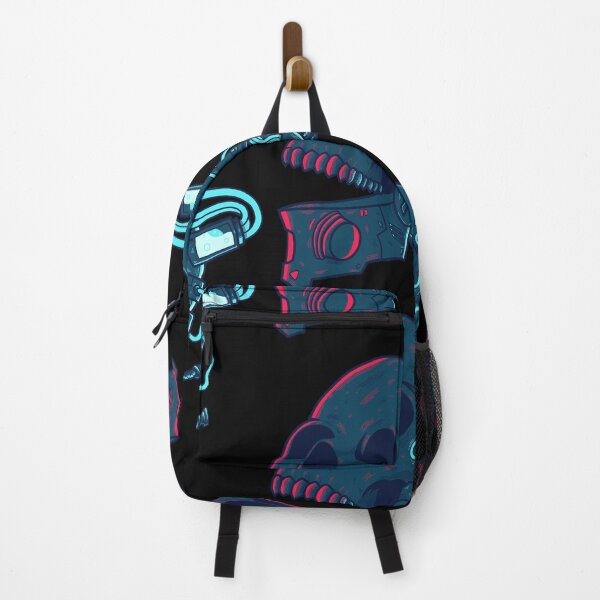 Item preview, Mecha Dark Blue Skull with light blue and red neon designed and sold by efiik.