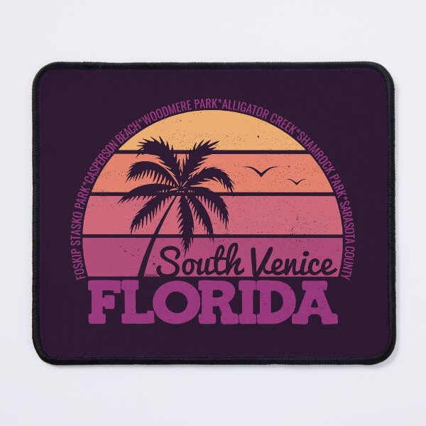 Item preview, South Venice Florida Sunset Retro Vintage Local Pride Logo designed and sold by CRHPOD20.