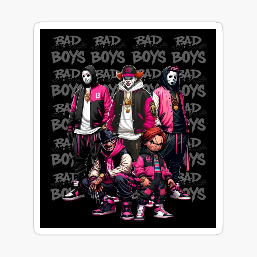 Bad Boys of Halloween in Pink Artwork iPhone Case