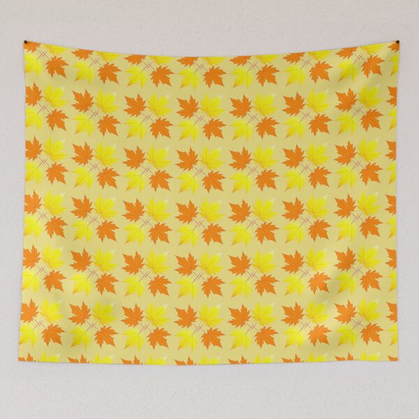 Item preview, Falling for Fall: Maple Leave Pattern on the Light Yellow Background designed and sold by IraNiva.