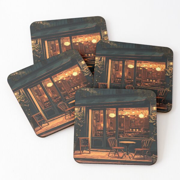 Item preview, Cosy Holidays Art Inspired by Idyllic holiday scenes Cosy City Cafe designed and sold by CDC40.