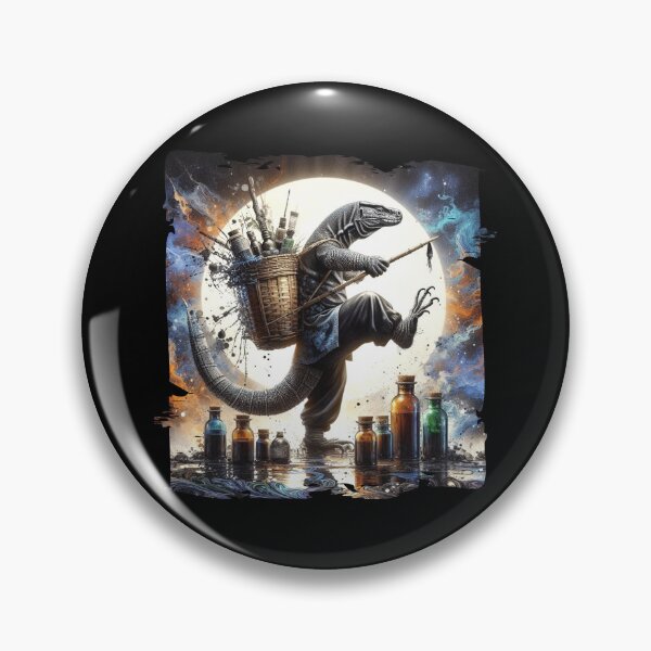 Item preview, Komodo Dragon Causing Chaos Among Bottles and Potions designed and sold by Hungry-Murphy.