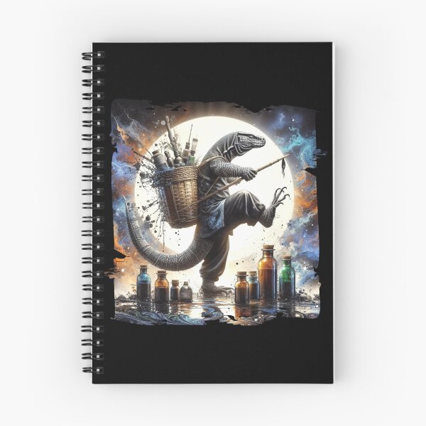 Item preview, Komodo Dragon Causing Chaos Among Bottles and Potions designed and sold by Hungry-Murphy.