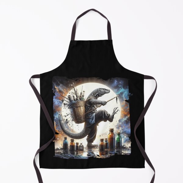 Item preview, Komodo Dragon Causing Chaos Among Bottles and Potions designed and sold by Hungry-Murphy.