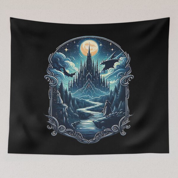 Item preview, Dark Fantasy Castle designed and sold by LvlUpPrints.