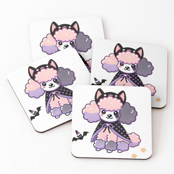 Item preview, Halloween Poodle in Bat Costume. designed and sold by Linework Studio.