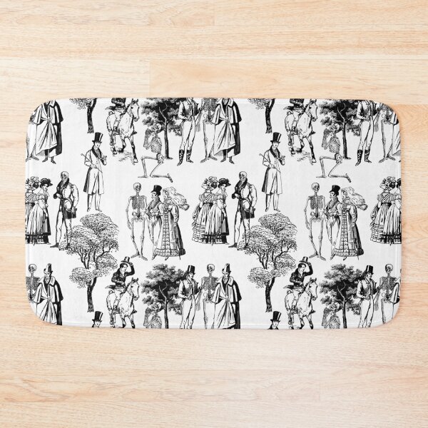 Item preview, macabre halloween regency skeleton toile designed and sold by Gossip Rag.