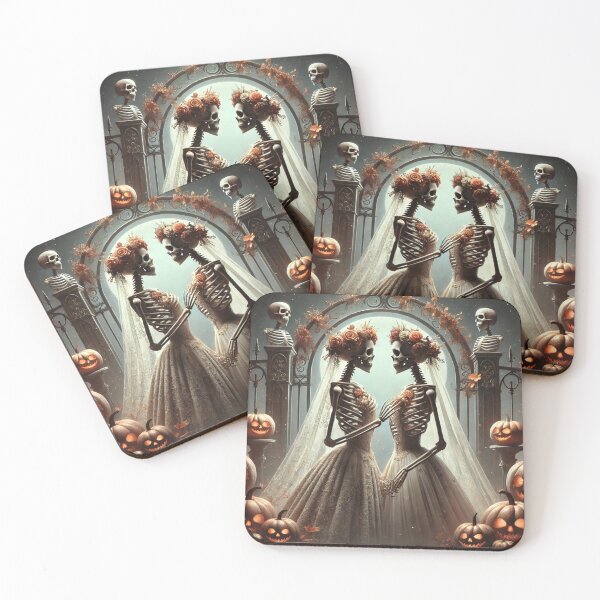 Item preview, Skeleton Brides Beneath the Gothic Gate designed and sold by byMosia.
