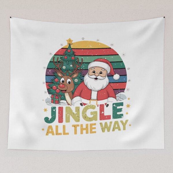 Item preview, vintage jingle all the way christmas. red, green, and white designed and sold by Khoulaly    ⭐⭐⭐⭐⭐.