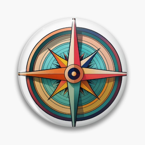 Item preview, Abstract colorful compass designed and sold by BysonDesigns.