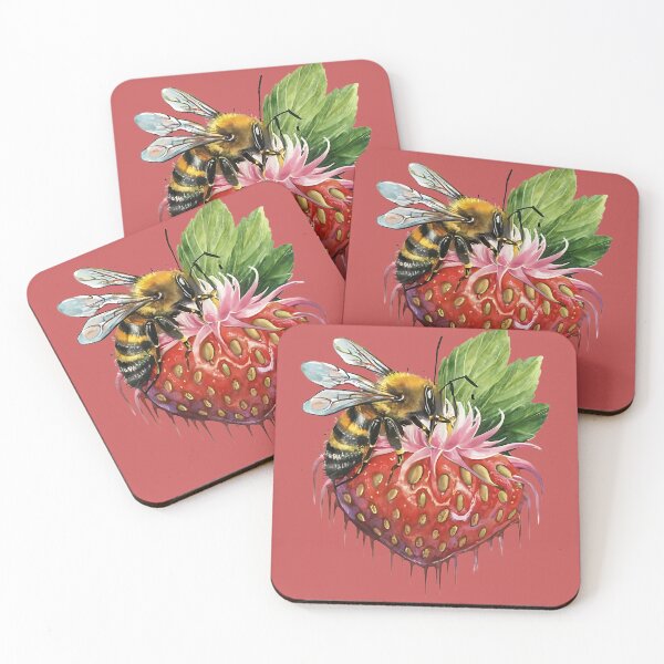 Item preview, Strawberry mason bee designed and sold by Ann Miu Deluxe.