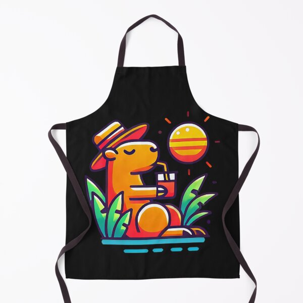 Item preview, capybara sunbathing and drinking juice designed and sold by D-dreams.