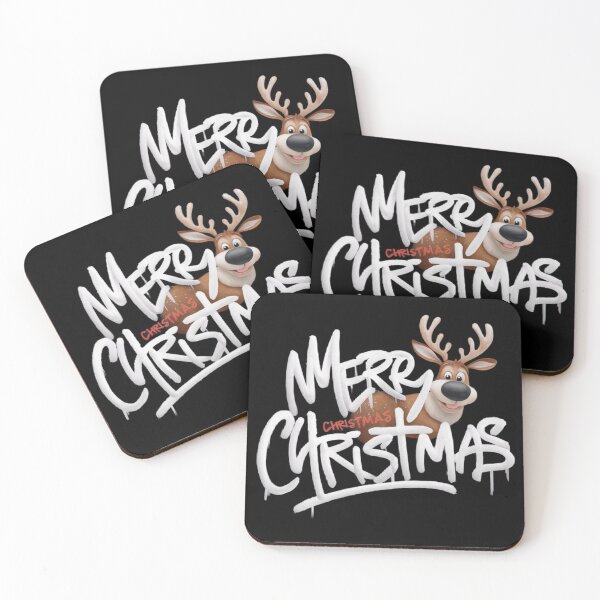Item preview, smiling reindeer wishes you a Merry Christmas designed and sold by ARTReMi.