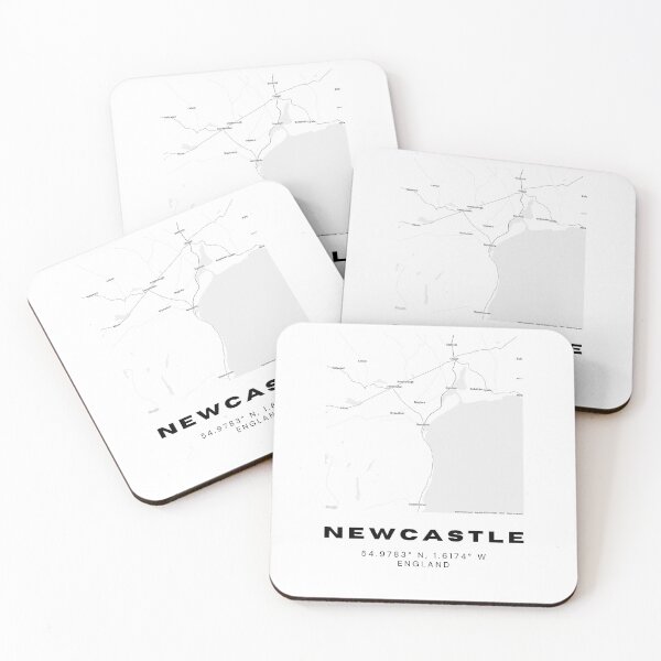 Item preview, Newcastle Minimalist Map Print | Black and White Coordinates Art designed and sold by RM-Journey.