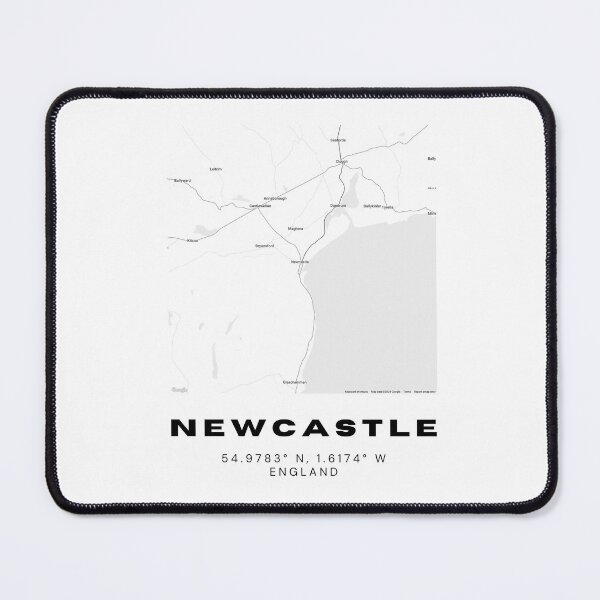 Item preview, Newcastle Minimalist Map Print | Black and White Coordinates Art designed and sold by RM-Journey.