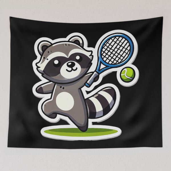 Item preview, Tennis Pro Raccoon. designed and sold by Linework Studio.