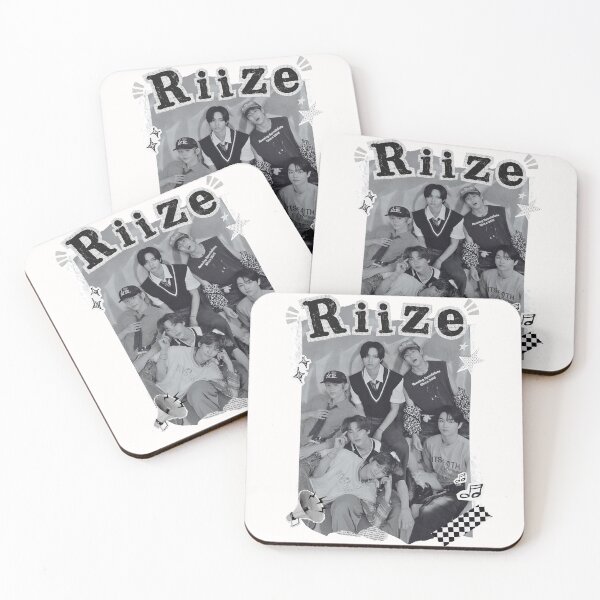 Item preview, RIIZE Collage: Bold Black and White Art designed and sold by AJUNICE STUDIO.