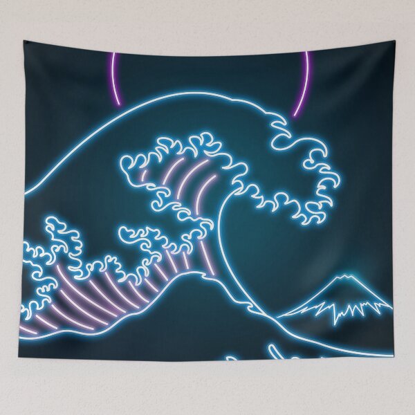 Item preview, Neon Great Wave designed and sold by DonnieArts.