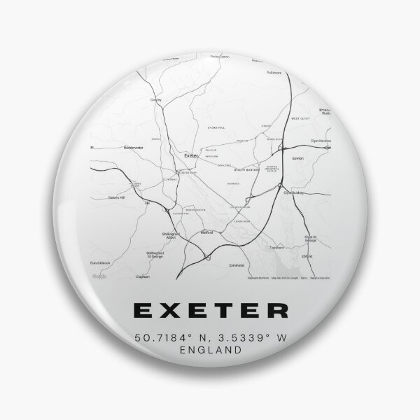 Item preview, Exeter Minimalist Map Print | Black and White Coordinates Art designed and sold by RM-Journey.
