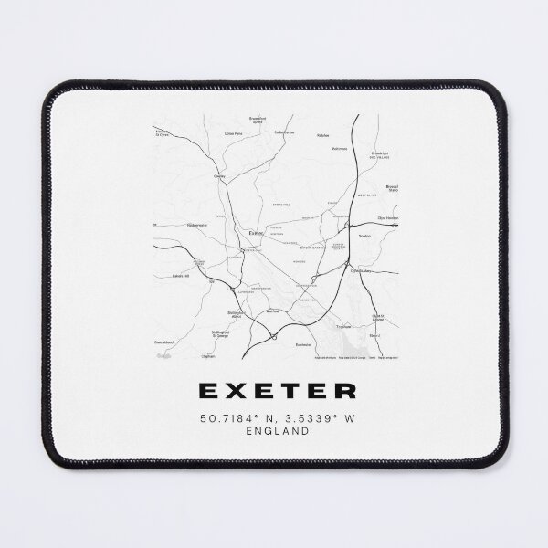 Item preview, Exeter Minimalist Map Print | Black and White Coordinates Art designed and sold by RM-Journey.