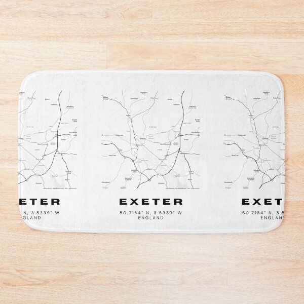 Item preview, Exeter Minimalist Map Print | Black and White Coordinates Art designed and sold by RM-Journey.