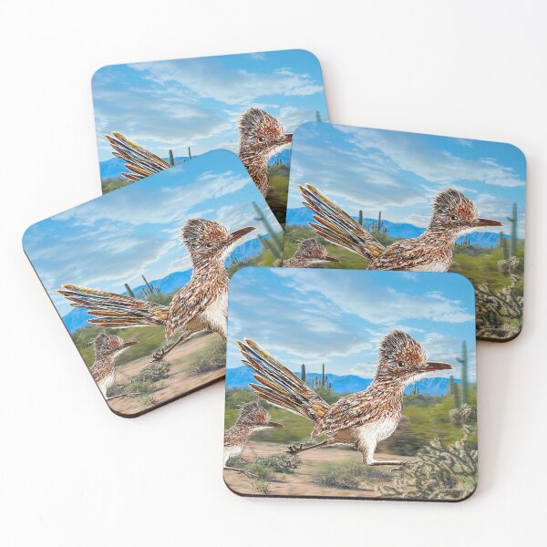Item preview, Roadrunner Desert Cactus Road Runner Bird Art designed and sold by oz10.