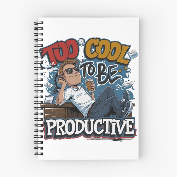 Item preview, Too Cool to Be Productive Graphic Tee designed and sold by StyleSwitch.