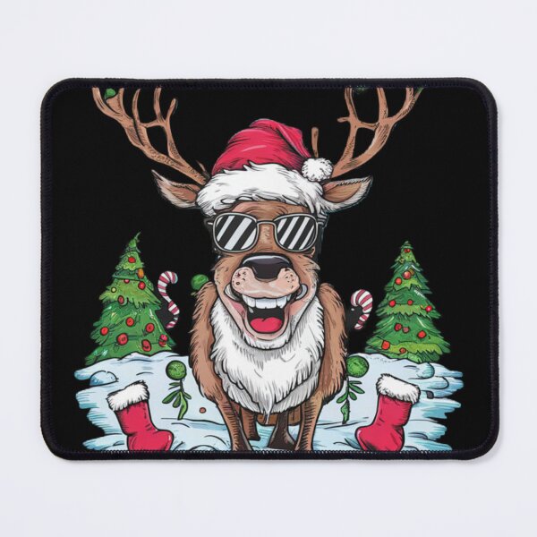 Item preview, smiling reindeer in sunglasses designed and sold by ARTReMi.