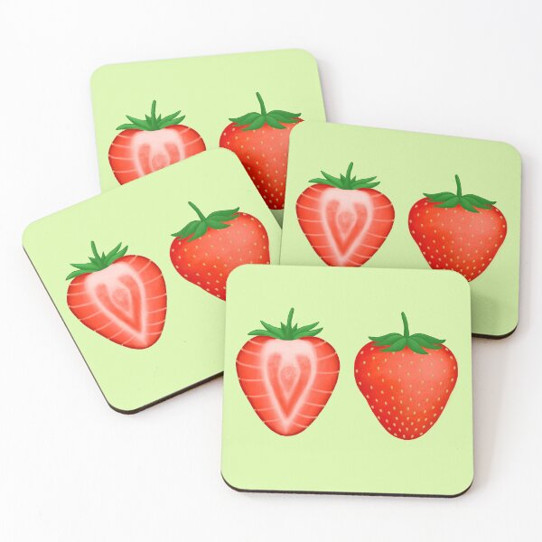 Item preview, Strawberry Duo on Green designed and sold by bits-and-bob.