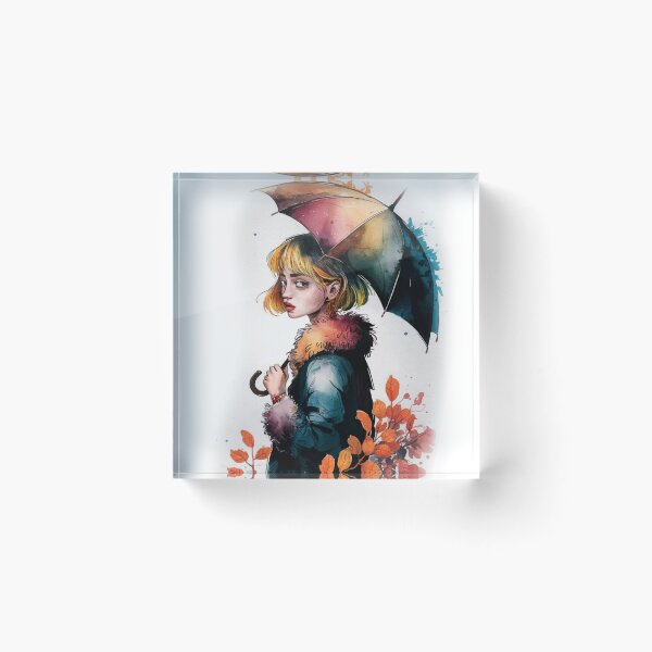 Item preview, Autumn Stroll - Watercolor Leaves & Fall Weather designed and sold by MilicaT.