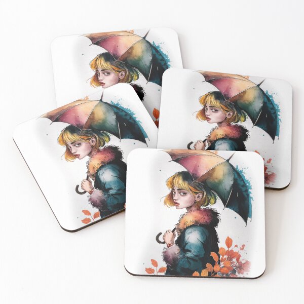 Item preview, Autumn Stroll - Watercolor Leaves & Fall Weather designed and sold by MilicaT.