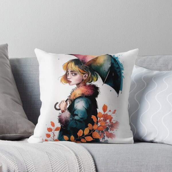 Item preview, Autumn Stroll - Watercolor Leaves & Fall Weather designed and sold by MilicaT.
