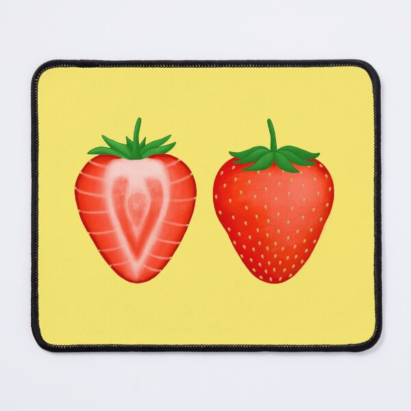 Item preview, Strawberry Duo on Yellow designed and sold by bits-and-bob.
