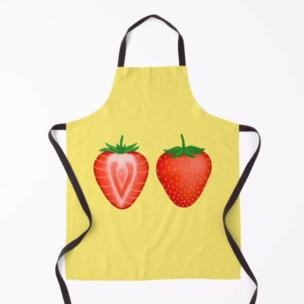 Item preview, Strawberry Duo on Yellow designed and sold by bits-and-bob.