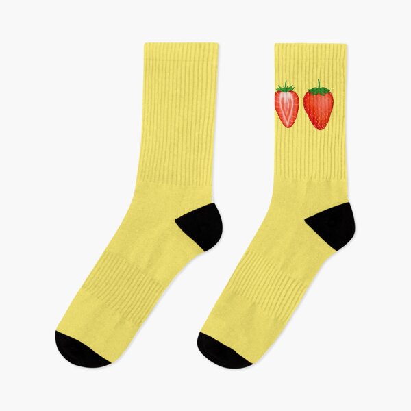 Item preview, Strawberry Duo on Yellow designed and sold by bits-and-bob.