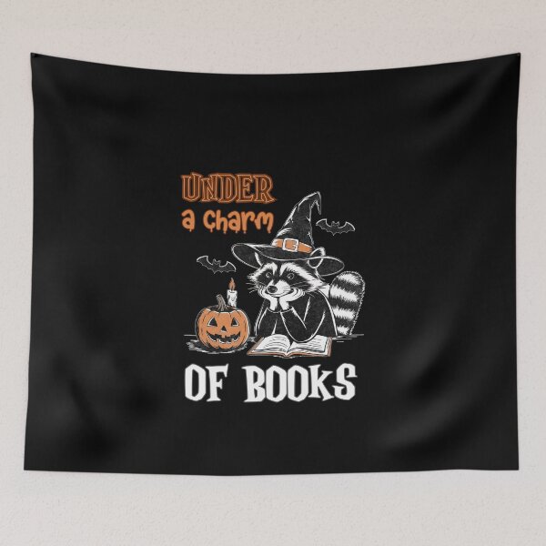 Item preview, Halloween Raccon - Under A Charm Of Books designed and sold by GRABAPSHOP.