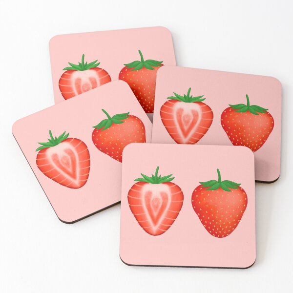 Item preview, Strawberry Duo on Pink designed and sold by bits-and-bob.