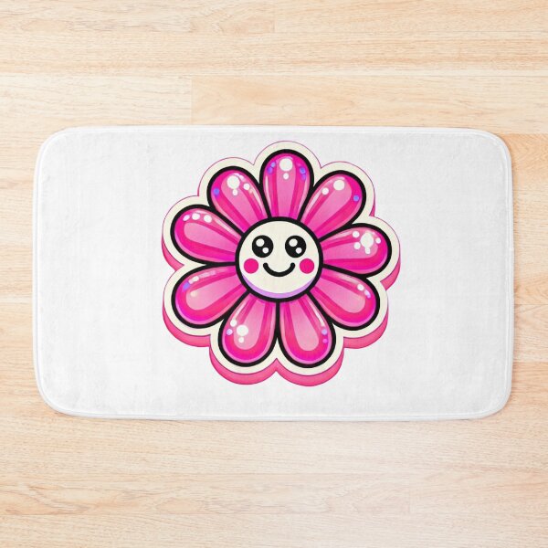 Item preview, CUTE RETRO PINK DAISY STICKER SMILEY FACE  designed and sold by Arts4U.