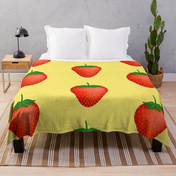 Item preview, Strawberry on Yellow designed and sold by bits-and-bob.