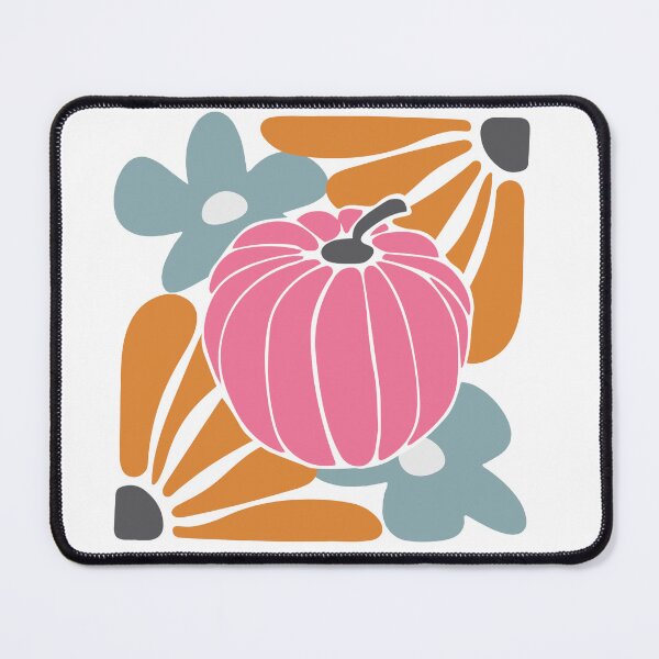 Item preview, Retro Boho Floral Fall pink pumpkin designed and sold by parasta.