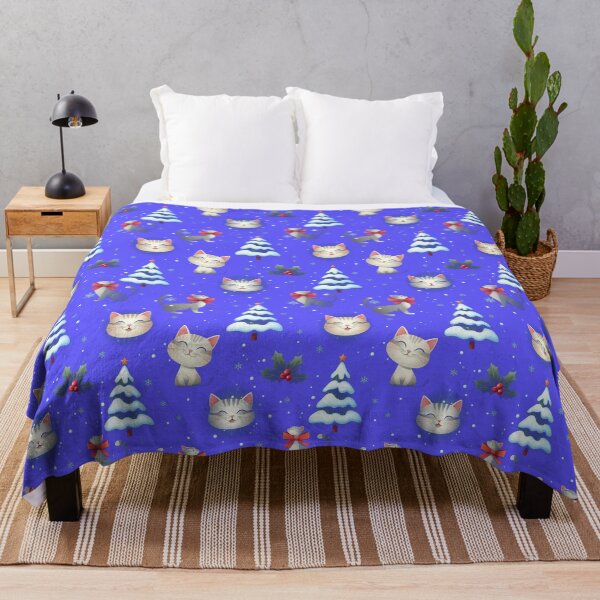 Item preview, Blue Christmas Trees Cat Pattern | Matching Family Winter Outfit designed and sold by PinkGoddessLove.