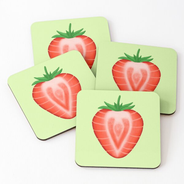 Item preview, Strawberry Half on Green designed and sold by bits-and-bob.