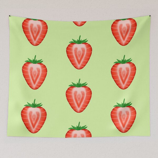 Item preview, Strawberry Half on Green designed and sold by bits-and-bob.
